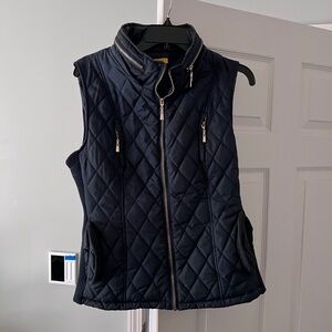 Quilted Navy Blue Vest